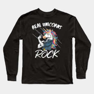 Unicorn Real Unicorns Rock Long Sleeve T-Shirt